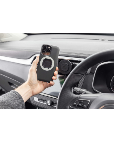 Support Téléphone Pour Voiture sur Grille d'Aération Quadlock