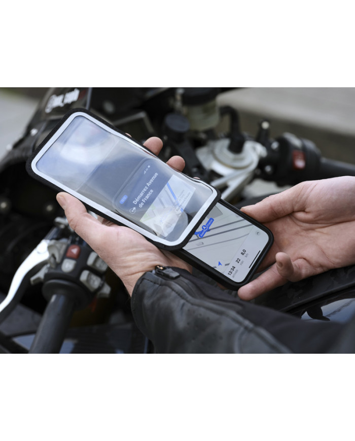 Support téléphone pour demi-guidon de moto