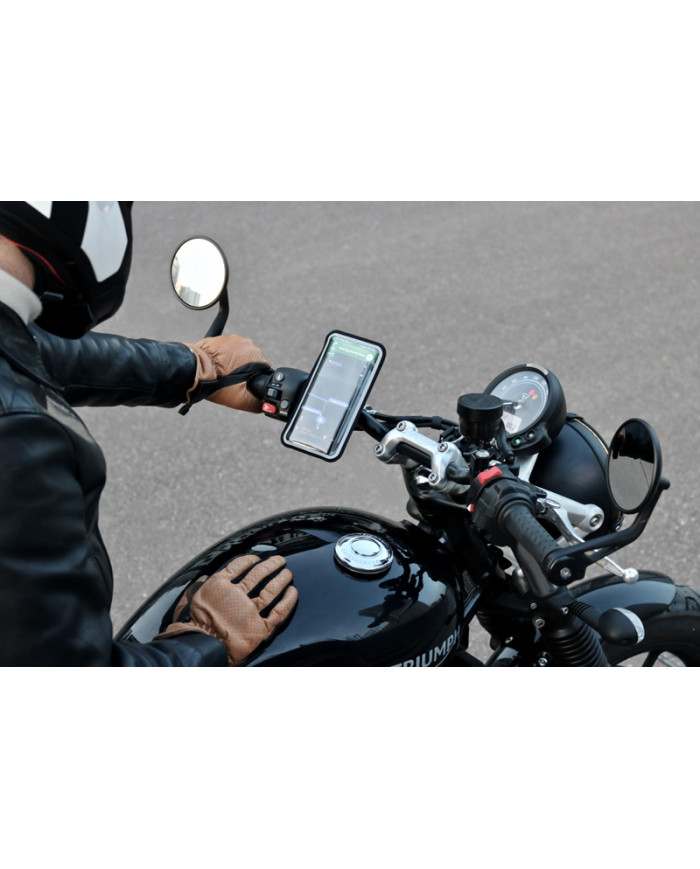 Support téléphone élastique pour moto sur guidon Shapeheart avec pochette