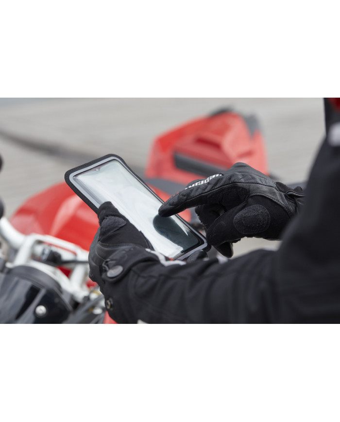 Support téléphone vissé pour moto sur guidon Shapeheart avec pochette et  extension Boost